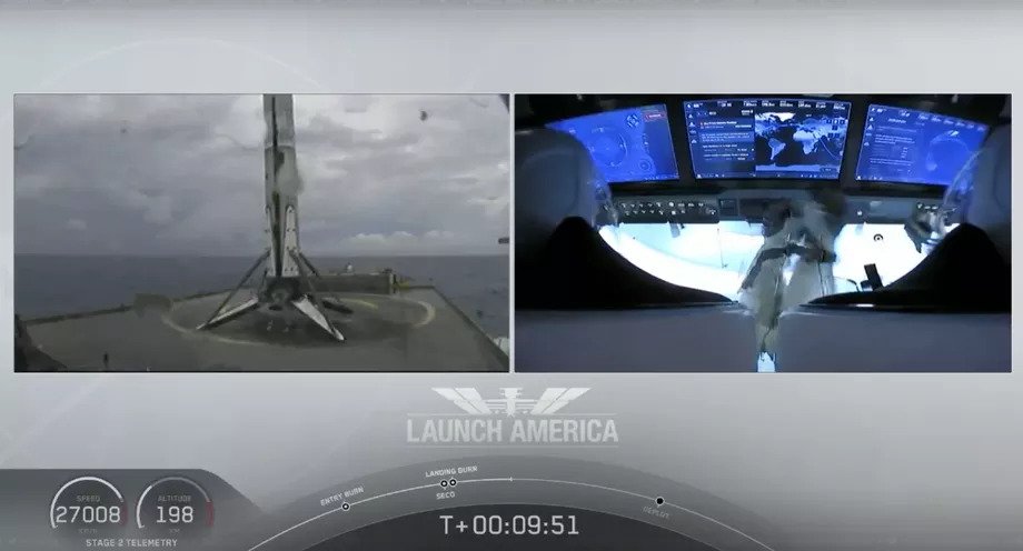 Falcon 9's Reentry Into The Orbit