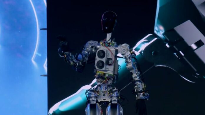 Elon Musk unveils prototype of Optimus robot at the Tesla AI Day-infomance