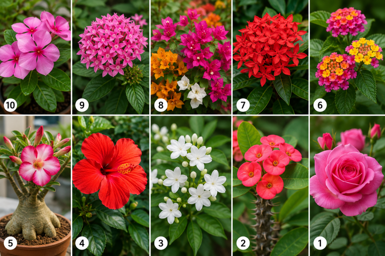 Top 10 Flowering Plants That Bloom Throughout the Year